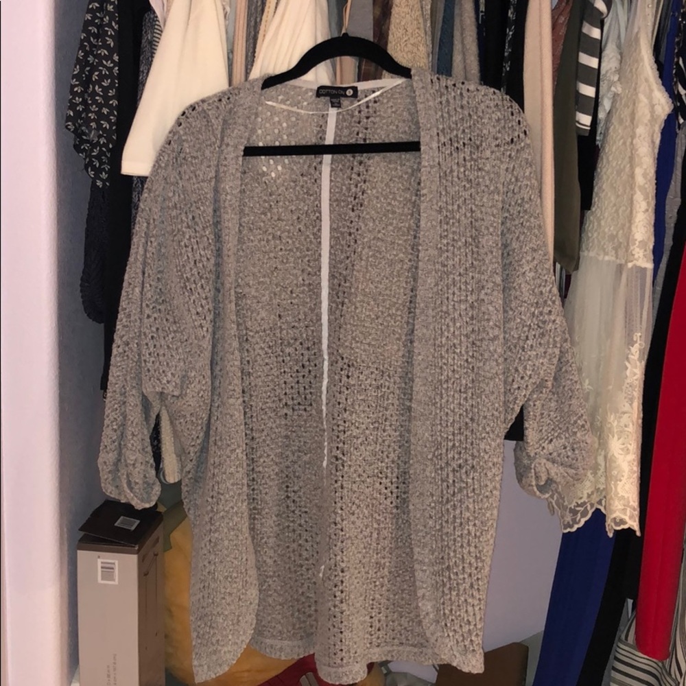 Cotton On Long Grey Cardigan